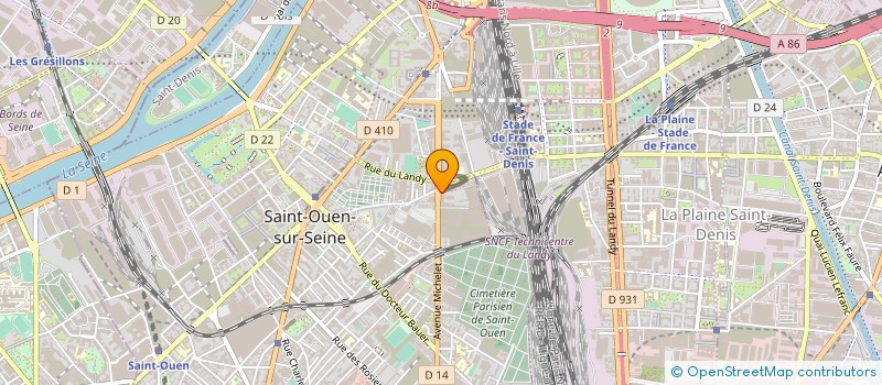 localisation de l'entreprise BUREAUTIQUE SYSTEM ASSOCIES à SAINT-OUEN-SUR-SEINE