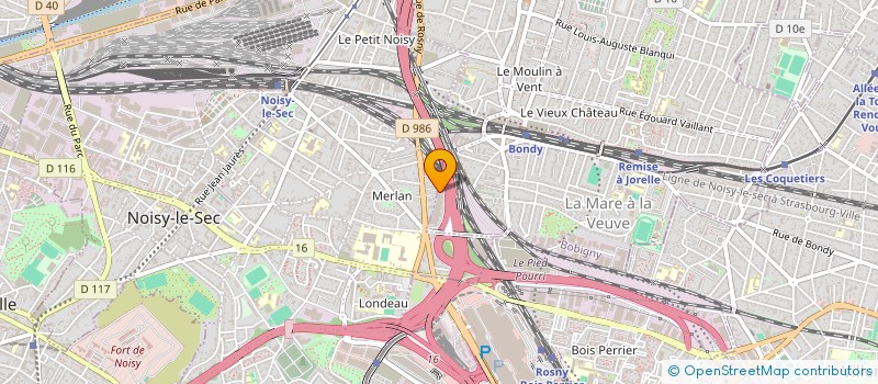 localisation de l'entreprise BUREAUX CARROUGES  BONDY