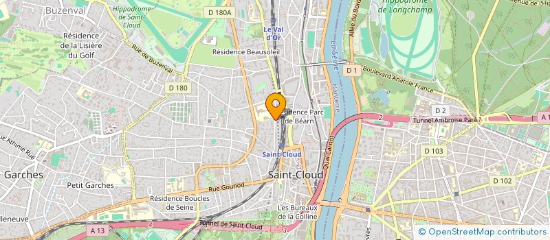 localisation de l'entreprise BUREAUX PARISIENS à SAINT-CLOUD