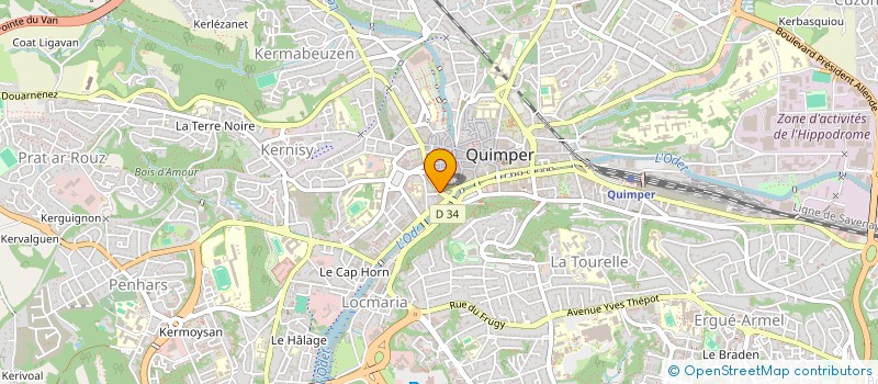 localisation de l'entreprise BUREL DELPHINE à QUIMPER