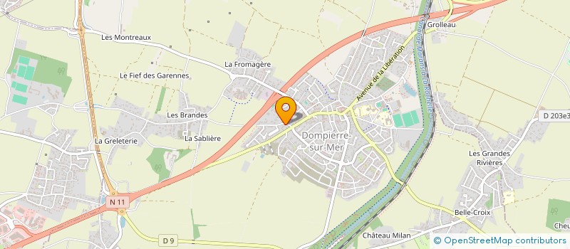 localisation de l'entreprise BURGADE & AUBRY à DOMPIERRE-SUR-MER