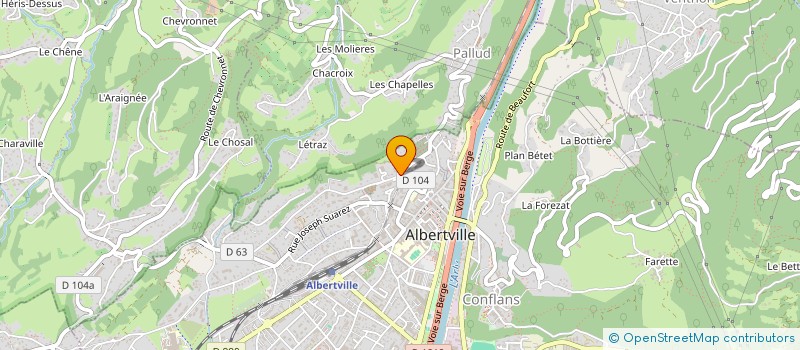 localisation de l'entreprise BURGAT INVEST  ALBERTVILLE