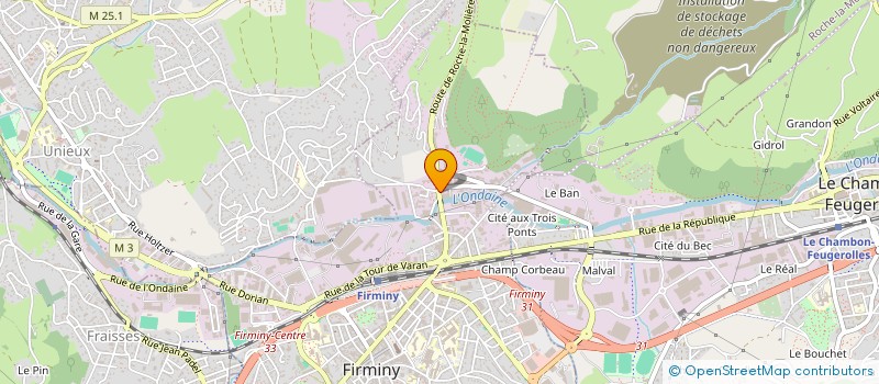 localisation de l'entreprise BURGER 42 à FIRMINY