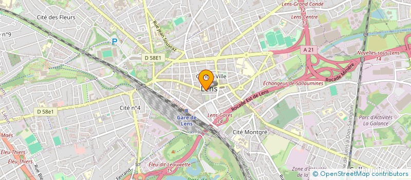 localisation de l'entreprise BURGER LENS  LENS