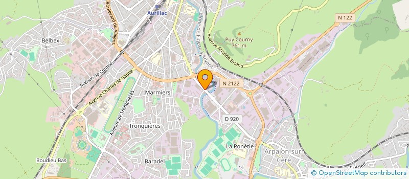 localisation de l'entreprise BURGER TOTO à AURILLAC