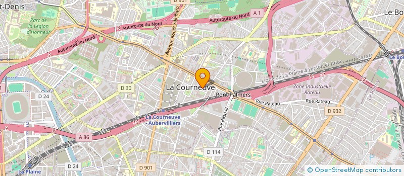 localisation de l'entreprise BURGER ZONE à LA COURNEUVE