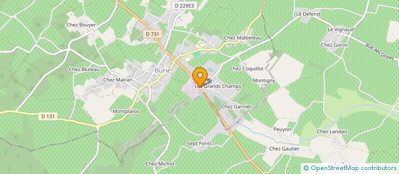 localisation de l'entreprise BURIE MATERIAUX à BURIE