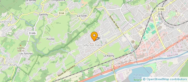 localisation de l'entreprise BURILLE  GILLY-SUR-ISERE