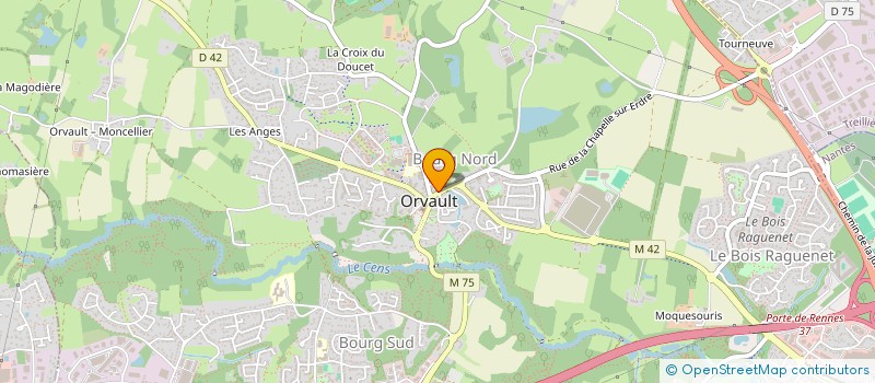 localisation de l'entreprise BURIN TRAITEUR à ORVAULT
