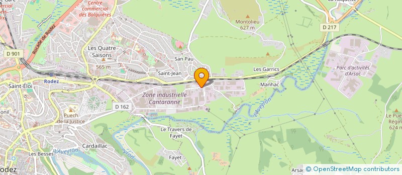 localisation de l'entreprise BURLAT IMPRESSION à ONET-LE-CHATEAU