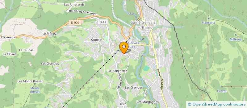 localisation de l'entreprise BURNET IMMOBILIER INVESTISSEMENTS  SAINT-GERVAIS-LES-BAINS