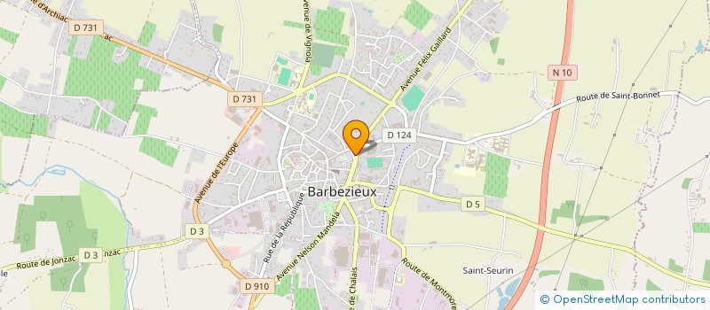 localisation de l'entreprise BURNOUT à BARBEZIEUX-SAINT-HILAIRE
