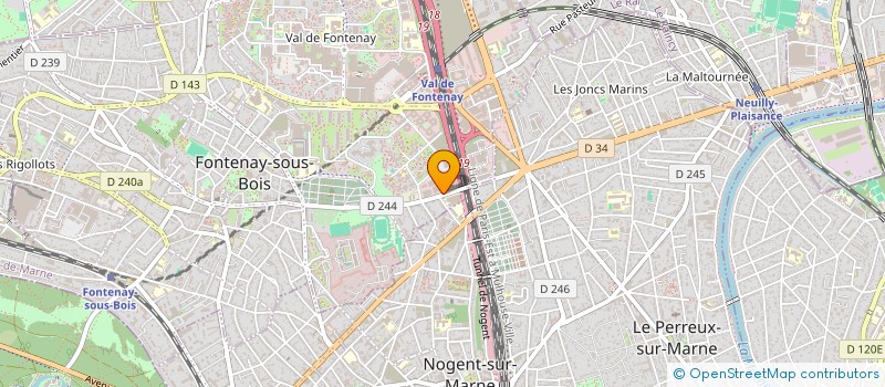 localisation de l'entreprise BURO 19 à FONTENAY-SOUS-BOIS