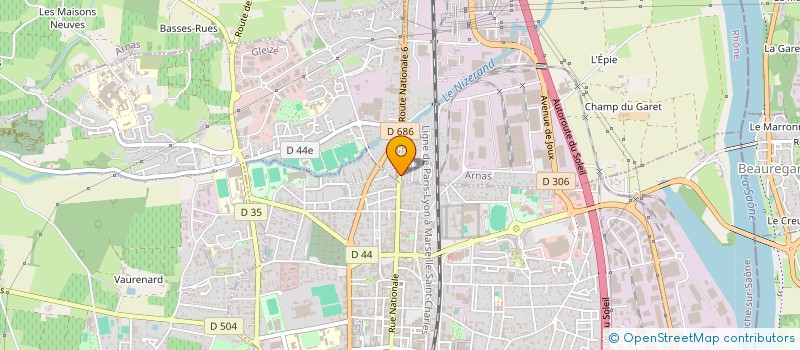 localisation de l'entreprise BURO-LAND  ARNAS