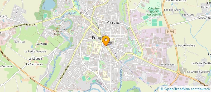 localisation de l'entreprise BURO POLE  FOUGERES