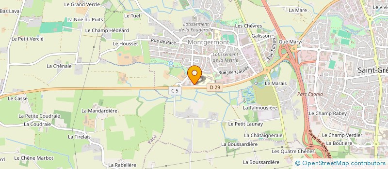 localisation de l'entreprise BURO SA à MONTGERMONT