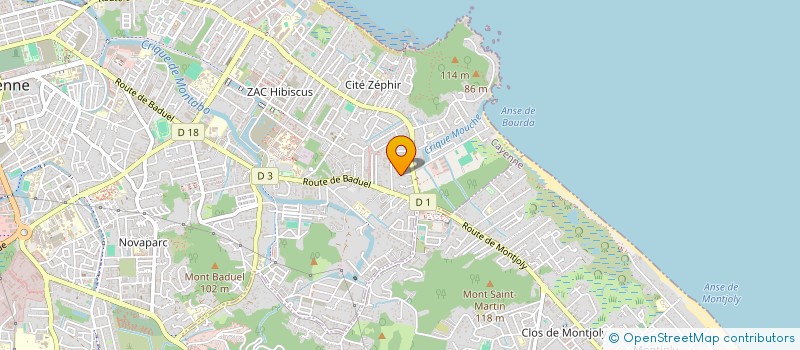 localisation de l'entreprise BURO TECH  CAYENNE