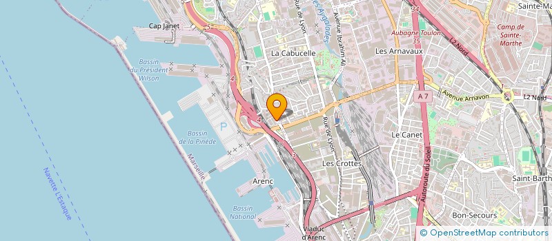 localisation de l'entreprise BURO-TECHNIQUES D'INFORMATION ET DE COMMUNICATION à MARSEILLE