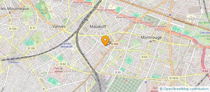 localisation de l'entreprise BUROC à MALAKOFF