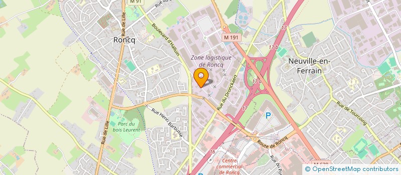 localisation de l'entreprise BUROCCASE à RONCQ