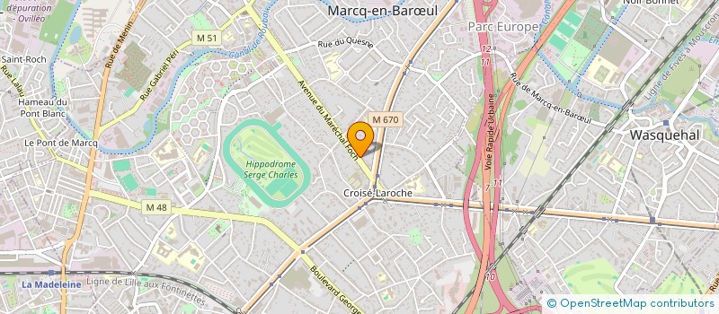 localisation de l'entreprise BUROCH IMMO à MARCQ-EN-BARŒUL