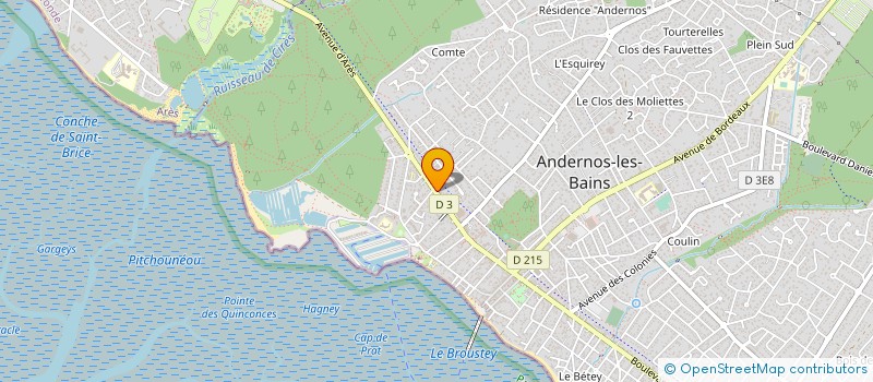 localisation de l'entreprise BUROCOM.33 à ANDERNOS-LES-BAINS
