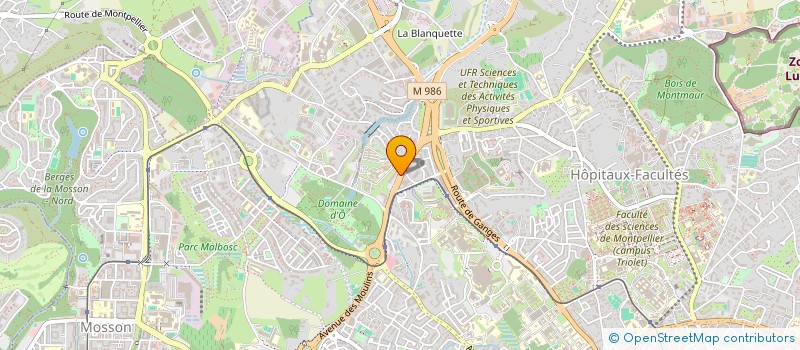 localisation de l'entreprise BUROFIN à MONTPELLIER