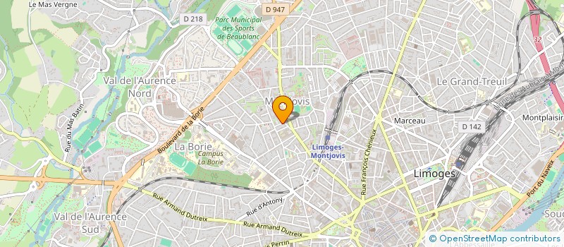 localisation de l'entreprise BUROLIM à LIMOGES