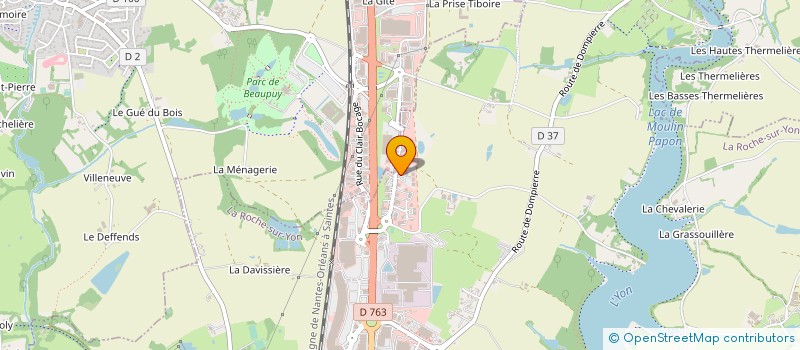 localisation de l'entreprise BUROLOGIC 85 à LA ROCHE-SUR-YON