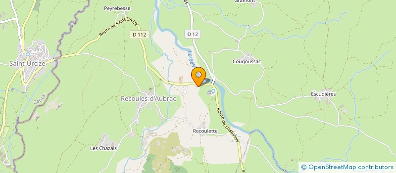 localisation de l'entreprise BURON DU BES  RECOULES-D'AUBRAC