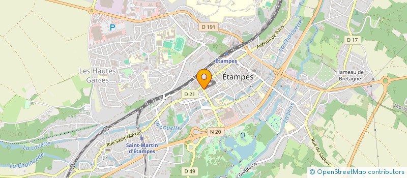 localisation de l'entreprise BUROPLAN à ETAMPES