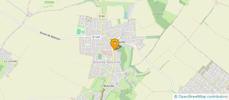 localisation de l'entreprise BUROS  BIEVILLE-BEUVILLE