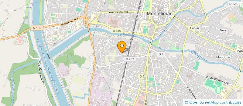 localisation de l'entreprise BUROS CENTER  MONTELIMAR