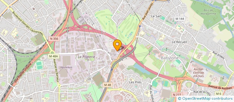 localisation de l'entreprise BUROSYSTEM à VILLENEUVE D ASCQ