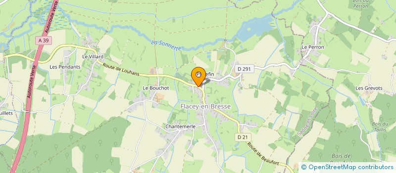 localisation de l'entreprise BURTIN FRERES  FLACEY-EN-BRESSE