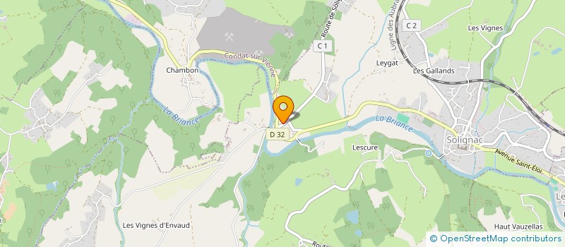 localisation de l'entreprise BUS DE LA BRIANCE à SOLIGNAC