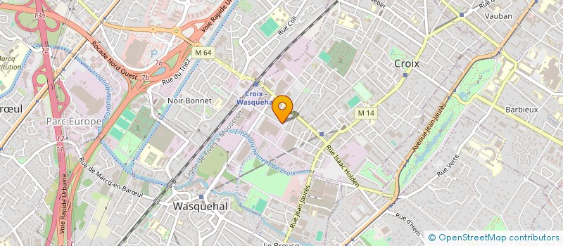 localisation de l'entreprise BUS ROUGE LILLE à CROIX