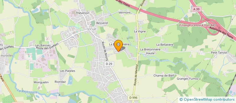 localisation de l'entreprise BUSAL à VIRIAT