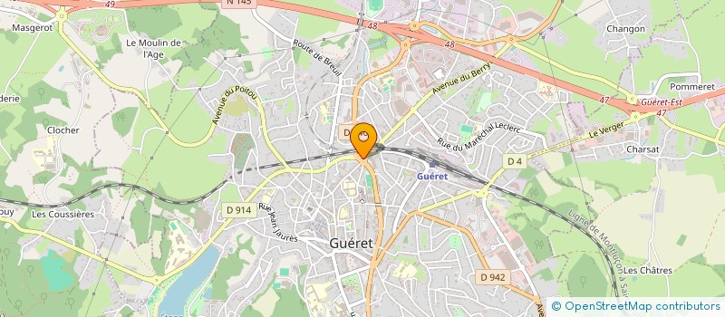 localisation de l'entreprise BUSINESS  GUERET