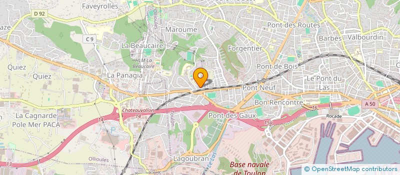 localisation de l'entreprise BUSINESS 4 ARTISTS  TOULON