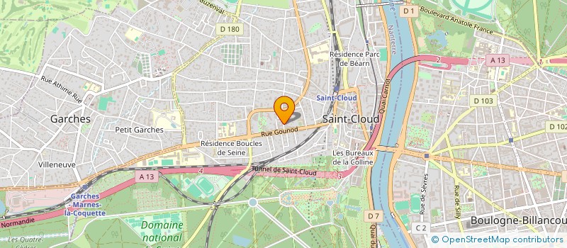 localisation de l'entreprise BUSINESS ENTREPRISES à SAINT-CLOUD