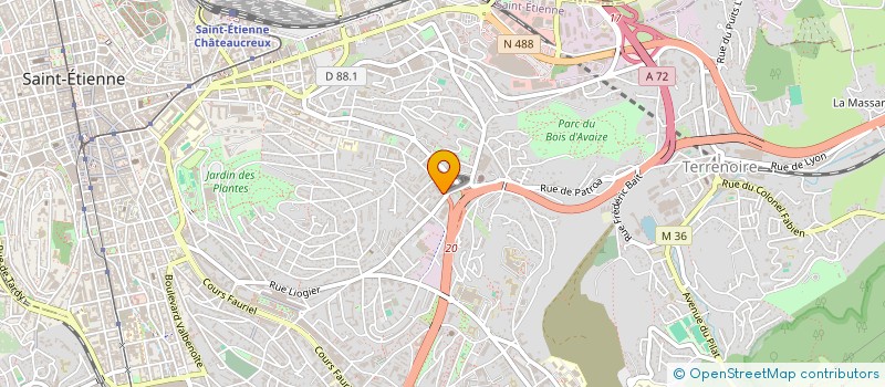 localisation de l'entreprise BUSINESS EVALUATION PREVENTION-SECURITE ET INCENDIE à SAINT-ETIENNE