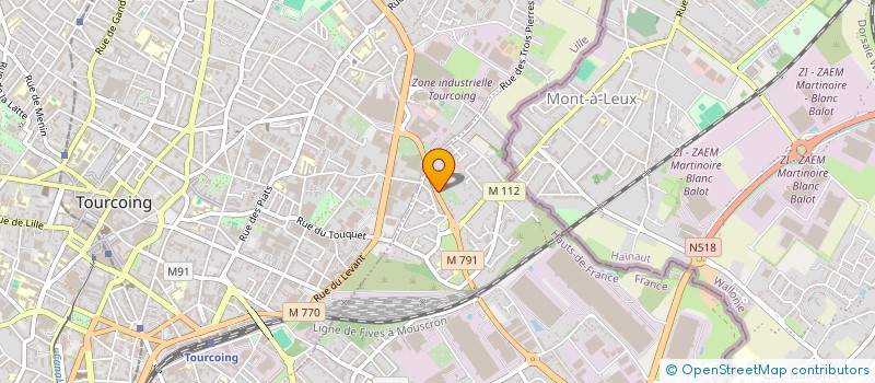 localisation de l'entreprise BUSINESS IMMO  WATTRELOS