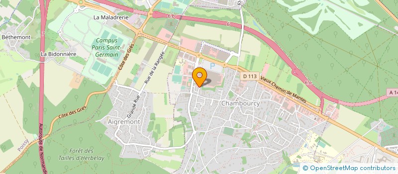 localisation de l'entreprise BUSINESS INFORMATIQUE CONSEIL à CHAMBOURCY