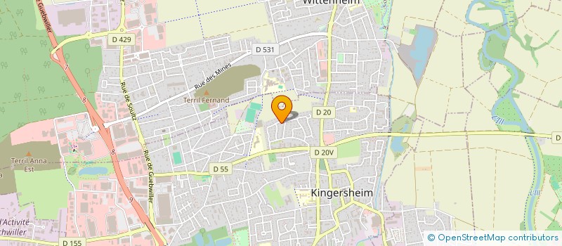 localisation de l'entreprise BUSINESS ONE à KINGERSHEIM