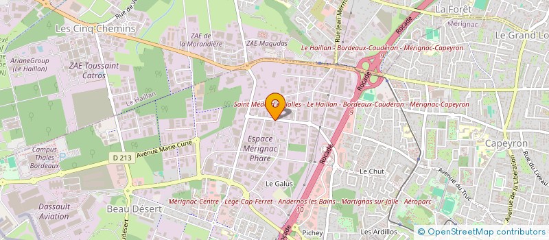 localisation de l'entreprise BUSINESS SERVICE LEGAL  MERIGNAC