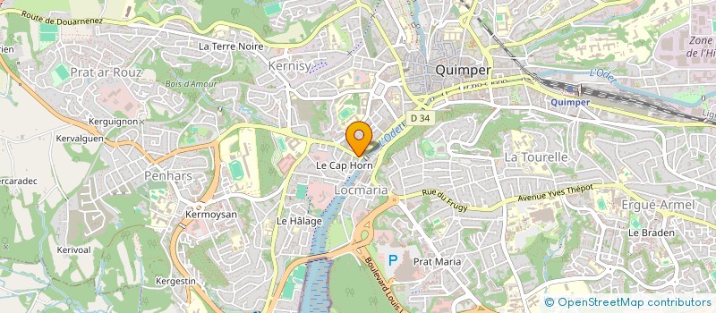 localisation de l'entreprise BUSPA à QUIMPER