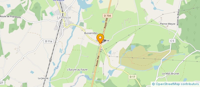localisation de l'entreprise BUSSEROLLES à LA MEYZE