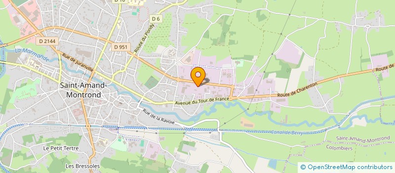 localisation de l'entreprise BUSSIERE  SAINT-AMAND-MONTROND