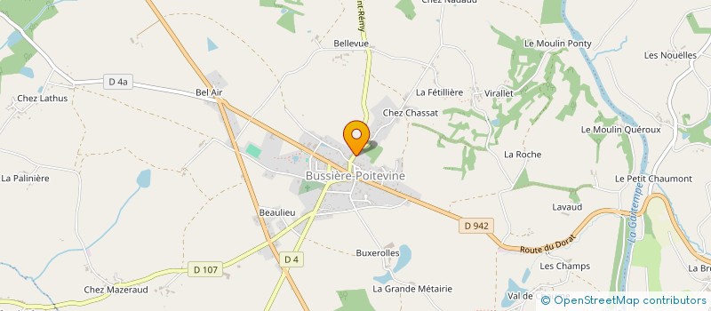 localisation de l'entreprise BUSSIERES ENERGIE à VAL-D'OIRE-ET-GARTEMPE